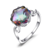 Inel din argint Hexagon Mystic Topaz