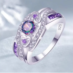 Inele de zircon violet